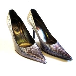 8 Donald Pliner Leather Reptile Ombre Mermaid Leather Heel